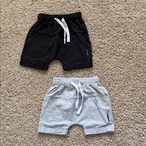 Little Bipsy Black and Gray Shorts 3T-4T